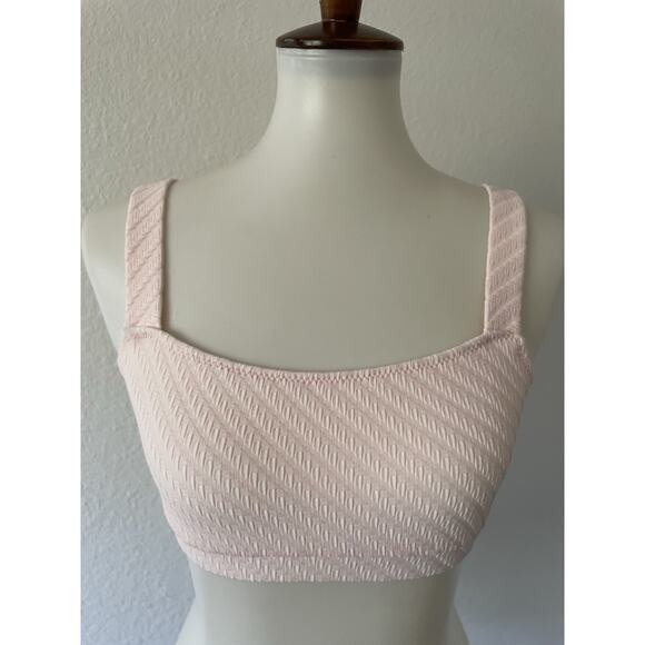 Solid & Striped Swim Pullover Bikini Top Textured Swimwear - Picture 1 of 8